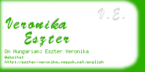 veronika eszter business card